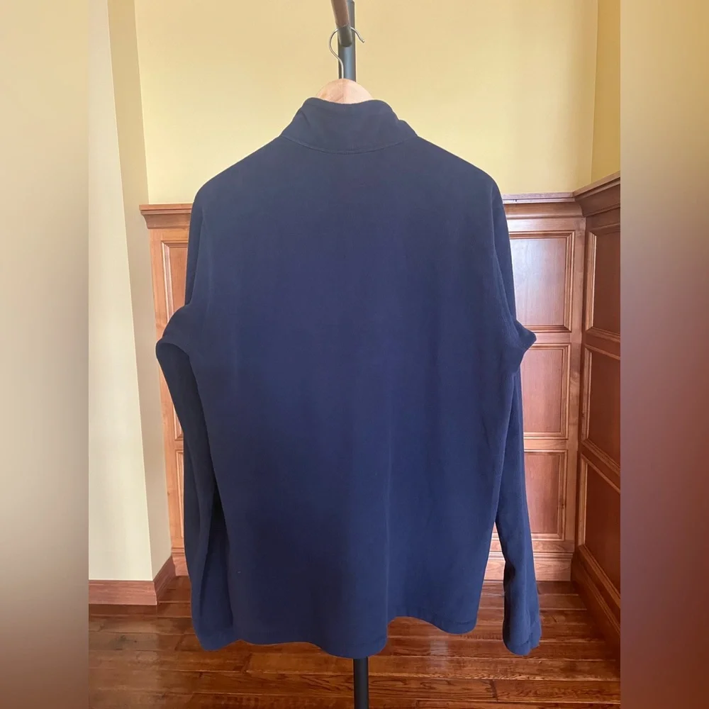 Eddie Bauer Pullover Men’s Fleece 1/2 Zip Navy Blue Size L Tall - Picture 5 of 12